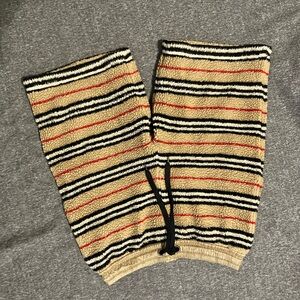 Burberry Kids Striped Joggers - Cream, Black, Red